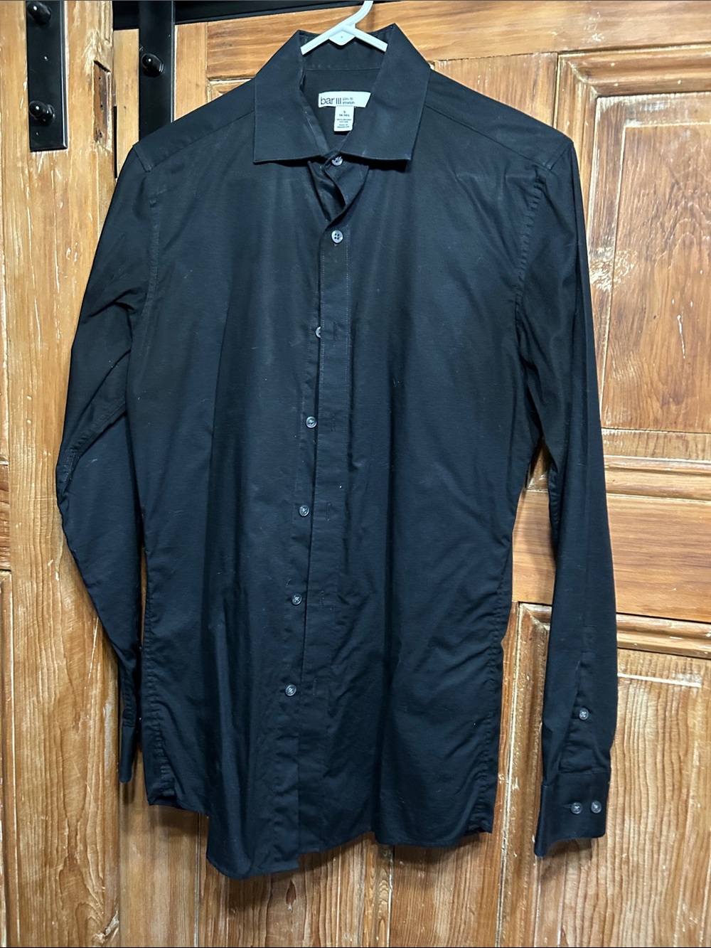 Bar III Men's Black Long-Sleeve Dress Shirt